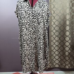 Torrid Black and White Leopard Print Dress
